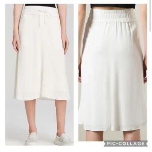 Helmut Lang Cream Midi Skirt